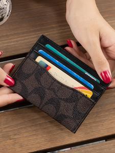 Nueva tarjeta para mujeres de estilo vintage, tarjetero ultrafino con múltiples ranuras para tarjetas y funda para identificación, billetera portátil para tarjetas bancarias, diseño duradero y elegante