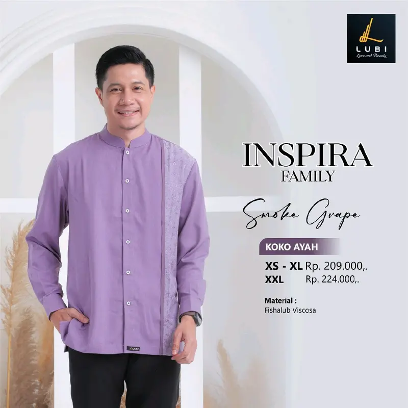 SARIMBIT TERBARU 2024 EKSPRESI INSPIRA LUBI FAMILY BLACK MAUVE BAHAN KATUN BINOVA ORI 4