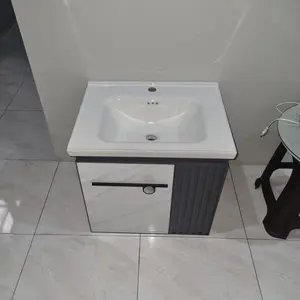 GUANJIE - kabinet kamar mandi (50CM/60CM)- Aluminium (Bathroom Cabinet)wastafel cabinet Kabinet Cermin LED