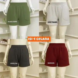 Paket hemat beli yg isi 4 Celana Santai Olahraga Hangout Bahan Soft Fleece Lembut Nyaman  - Sport