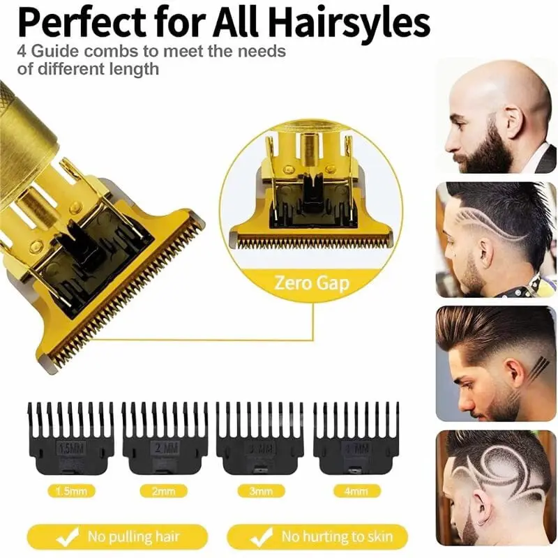Alat Cukur Elektrik Hair Clipper Trimmer T9 / Cukur Vintage T9 Alat Cukur Hair Clipper Jenggot Kumis Rambut 5
