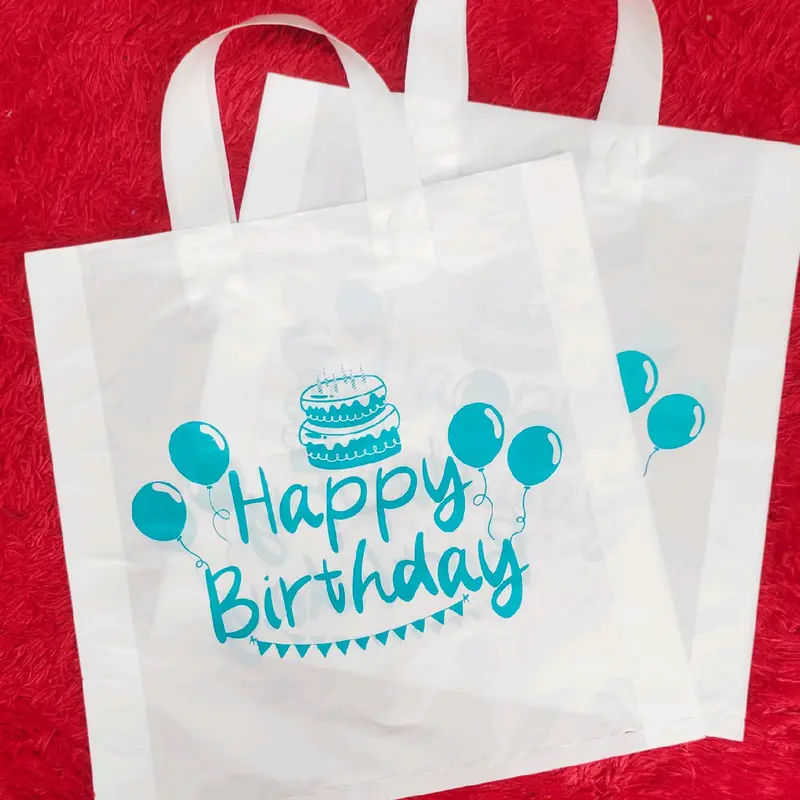 Kantong Plastik Ulang Tahun Isi 50pcs Nasi Box, Kantong Plastik Happy Birthday, Kantong Snack Ultah, Plastik Snack 1