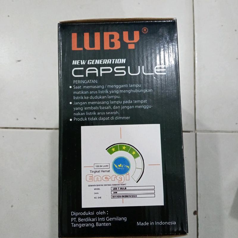 lampu led luby capsul 28watt  bergaransi 1tahun voltase 165-250volt 5
