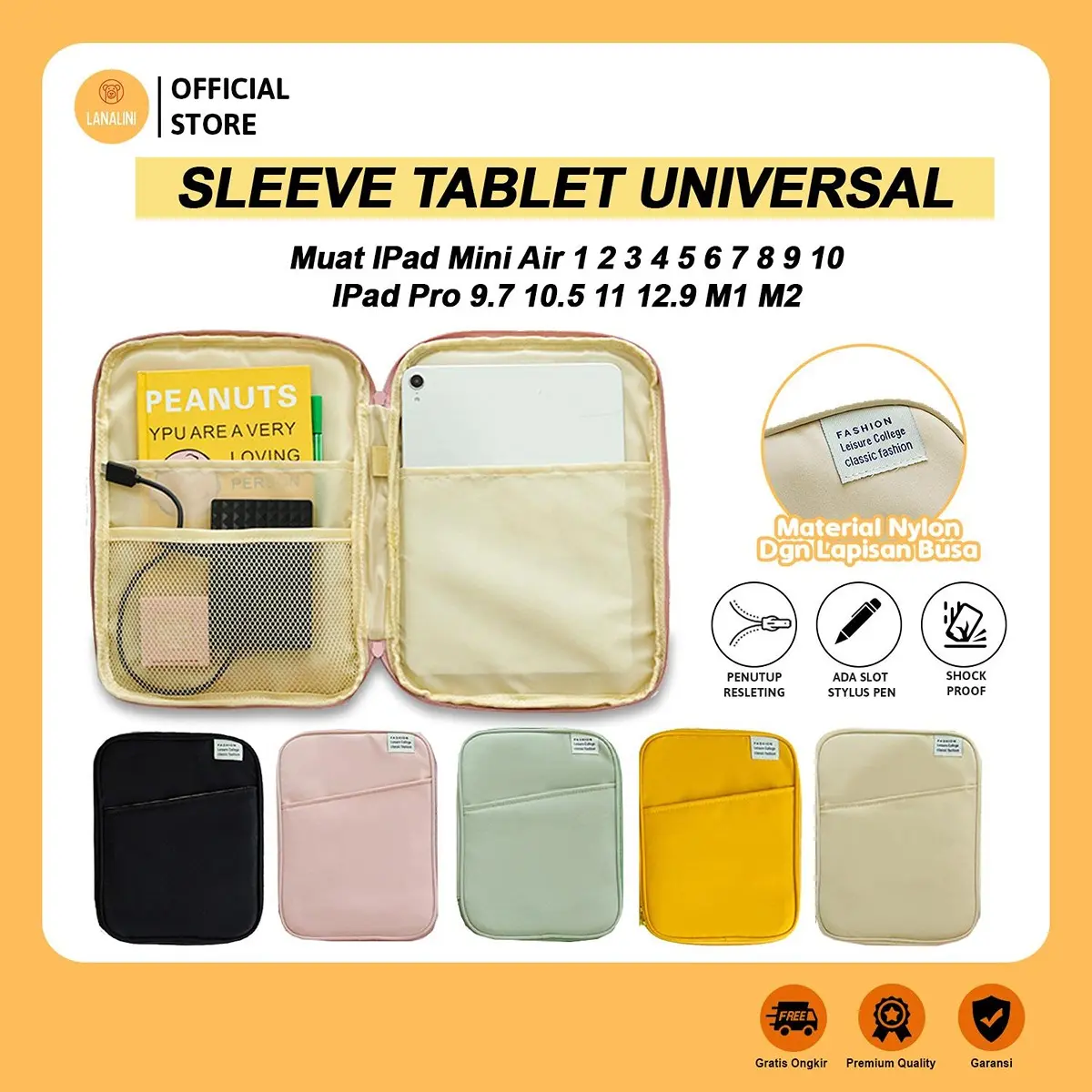 Sleeve Tablet Sarung Softcase Bag Chuwi Hi10 GO 10.1 11 inch Cewe Slot