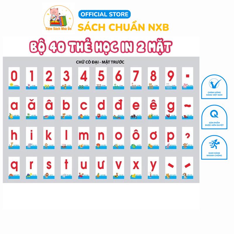 Bộ 40 Thẻ Học Flash Card Chữ Và Số Cho Trẻ Mẫu Giáo Mầm Non Giúp Các Bé Sớm…