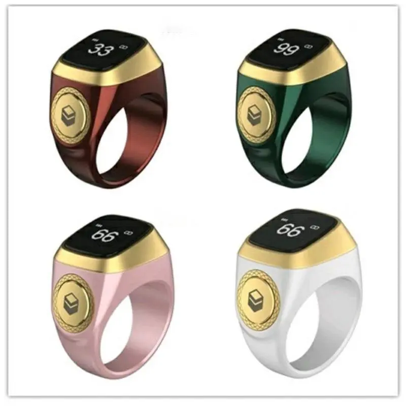 ADL Smart Tasbih Tally Counter Ring for Muslims Zikr Digital Tasbeeh 5 Prayer Time LE