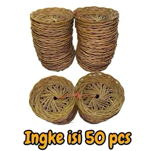Ingke Bali 20 cm isi 50 pcs Harga Grosirr termurah Piring Lidi Tempat Makan Bali Wadah Makan anyaman Ingke Lidi