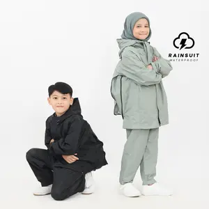 RAINSUIT Jas Hujan Anak Backpack Ransel Laki Laki Perempuan Bahan PVC Waterproof Perlindungan Optimal Desain Praktis Mudah Dibawa