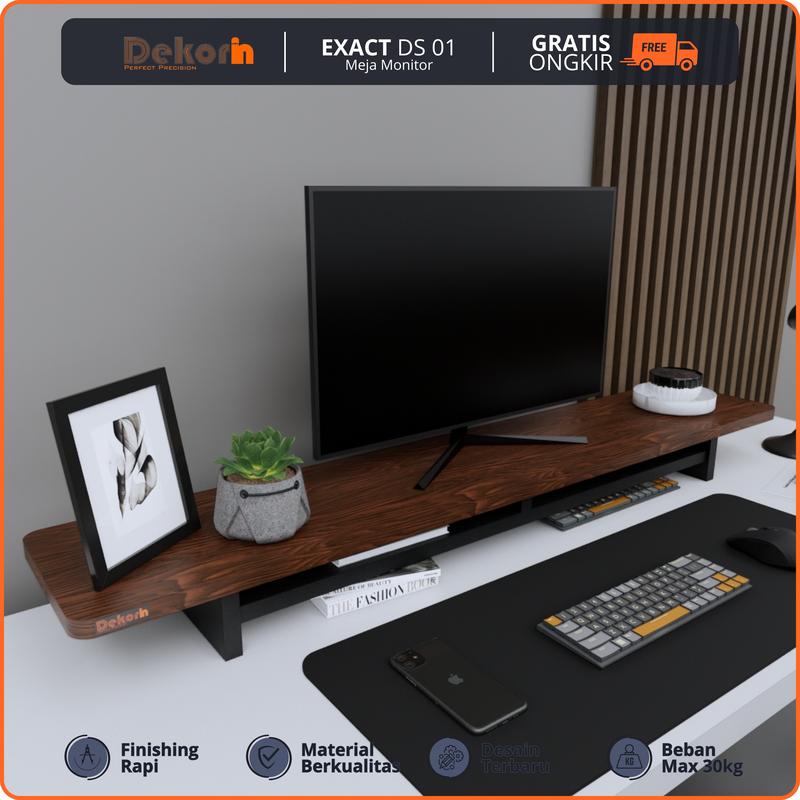Product Introduction of DEKORIN Deskshelf Komputer PC Gaming Desk Setup Stand Monitor Meja Computer Desk Laptop EXACT DS 01 1