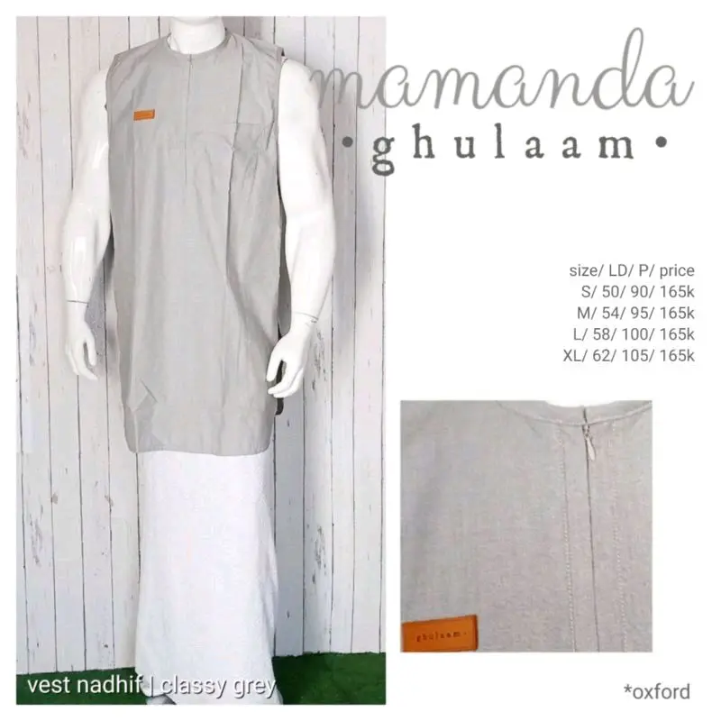 Mamanda Rompi Serbaguna | Rompi Shalat & Vest Nadhif | Exclusive Polos | Baju Muslim | Size S-XL  | Koko remaja - dewasa