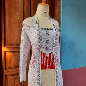 kebaya kutu baru Panjang Muslim Remaja Kebaya Akad Kain Brokat Payet Mutiara Dewasa