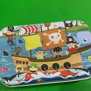 LO Puzzle Jigsaw Kayu 60pcs Kotak Kaleng Besi Puzzle Wooden 60pcs Mainan Edukasi Puzzle Jigsaw Kaleng