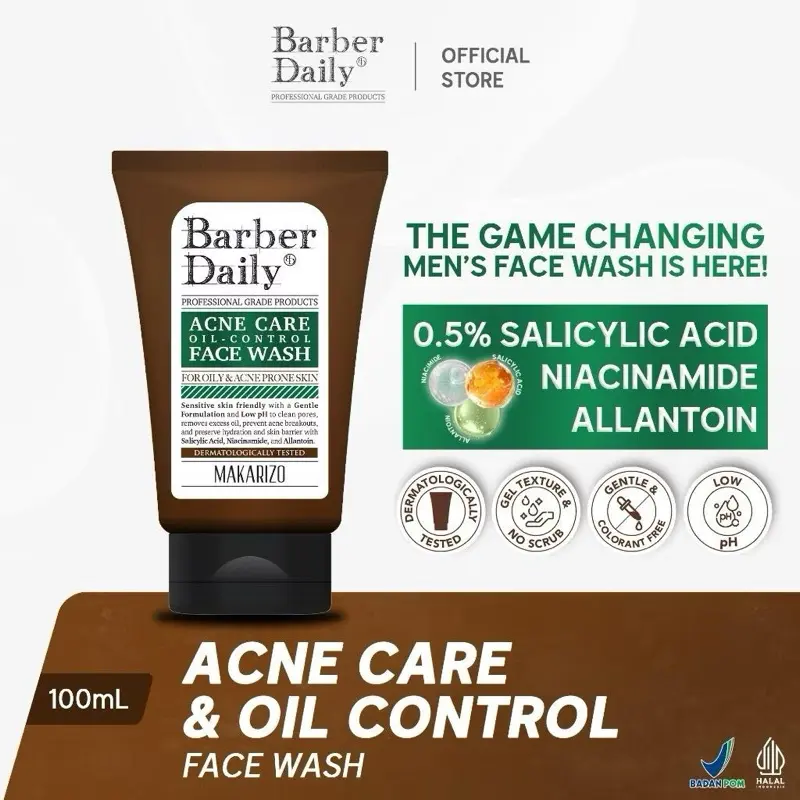 BARBER DAILY Acne Care Facial Wash 100ml