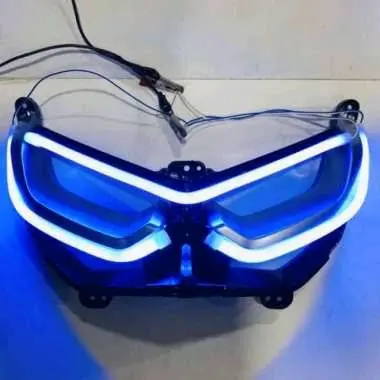 Satu paket lampu alis dan devil eyes demon Motor