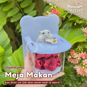 Meja Makan Hamster Akrilik | Acrylic Hamster Mini Chair | Kursi Hamster Akrilik