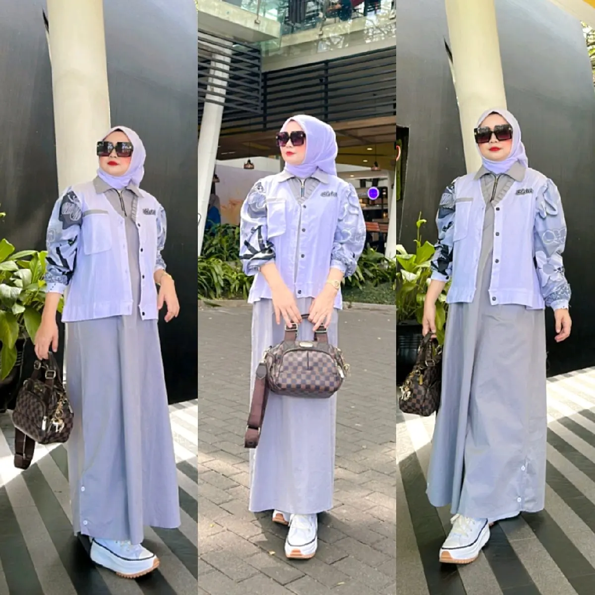 Set Jaket Agiez Millenium by Calistha - Baju Muslim Wanita - Katun