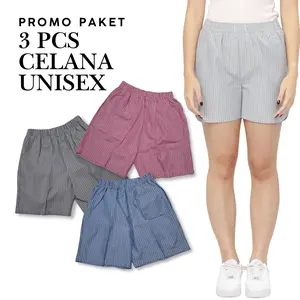 Celana Pendek Boxer Unisex 3 PCS Paket Promo Celana Pendek Unisex Dewasa dengan 3 Warna Berbeda NYPANTS