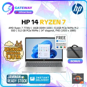 HP 14 LAPTOP RYZEN 7 7730 / RYZEN 5 7530 / RYZEN 3 7320 16GB 512GB SSD 14 INCH FHD IPS