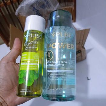 Product Review of 【Hoki Bundle】NPURE Paket Acne Face Toner Cica 150ml + Power Clear Micellar 300ml / Clear Pad 40pads + Power Clear Micellar 300ml / Melembabkan kulit / Mencerahkan / kulit berjerawat/ sensitif / Membersihkan debu polusi Kotoran / Exfoliating Wajah from J**i I**n 1