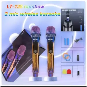 Microphone Lt-118 Wireles Microphone Bluetooth Dengan Re1micceiver System 2mic Wireles Mikrofon