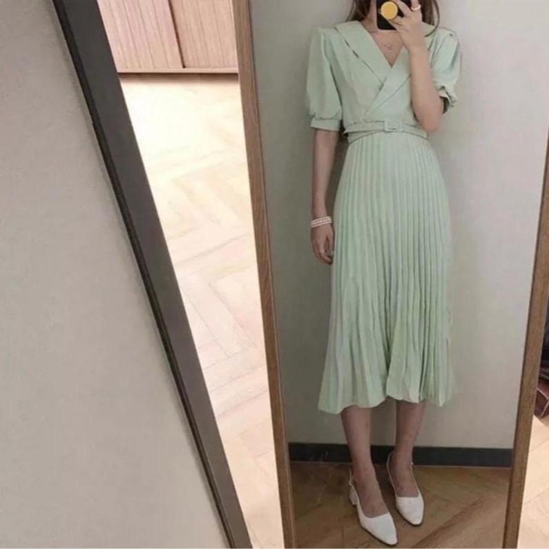 Syfbell Kelsey Side Pleated Suit Dress | dress premium | dress import 3