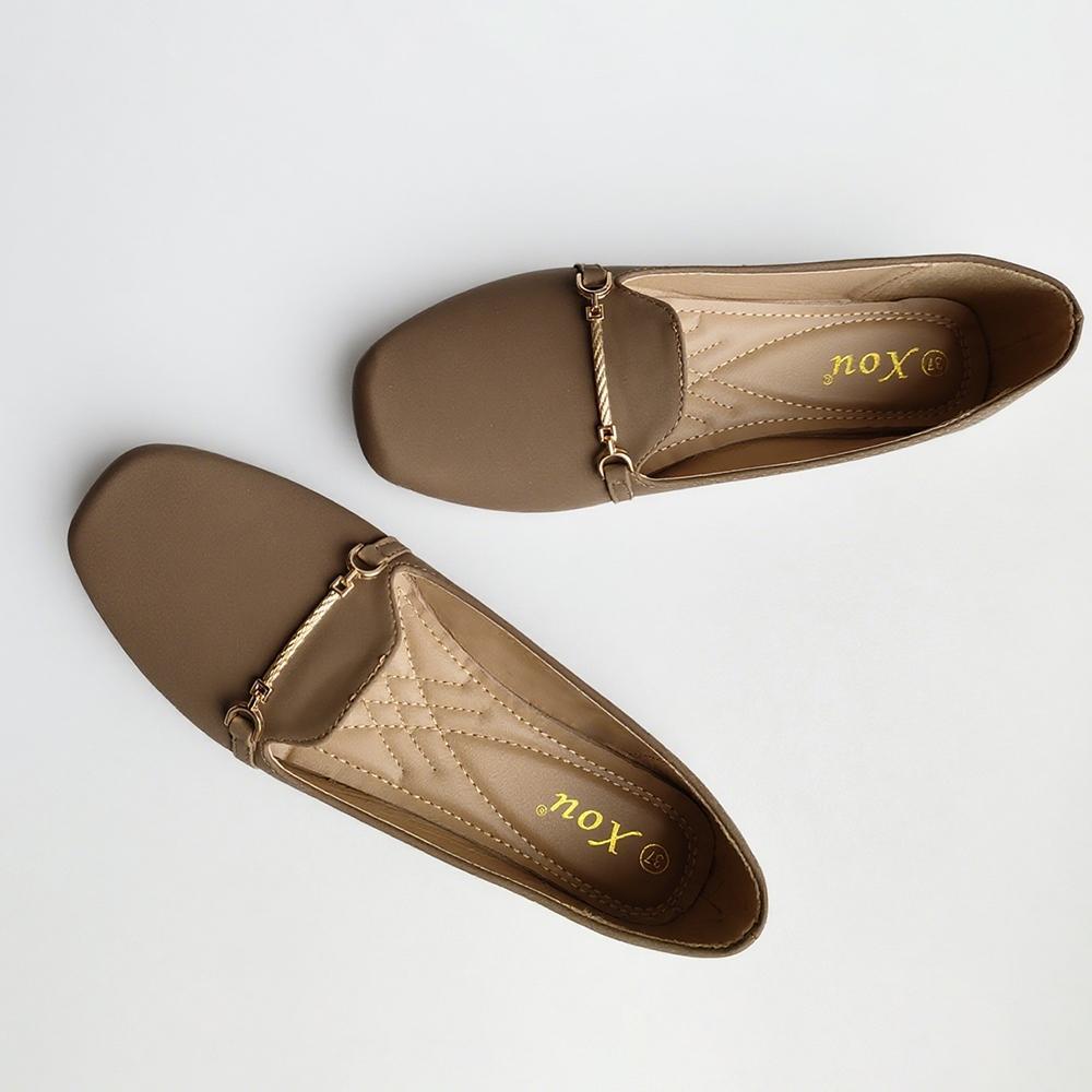 XOU New FASHION Sepatu Flatshoes A-38 Sepatu Kerja Wanita Nyaman untuk Sehari-hari dengan Pilihan Warna Variatif pesta flat tali belakang glossy