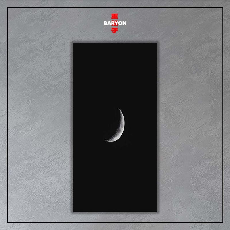 BARYON Wall Decor  Hiasan Dinding MOON  Dekorasi Rumah Poster Kayu 15 x 30 5