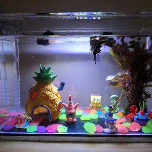 Batu Hias Aquarium Akrilik Glow In The Dark Ornamen Akuarium Karakter & Hewan Laut