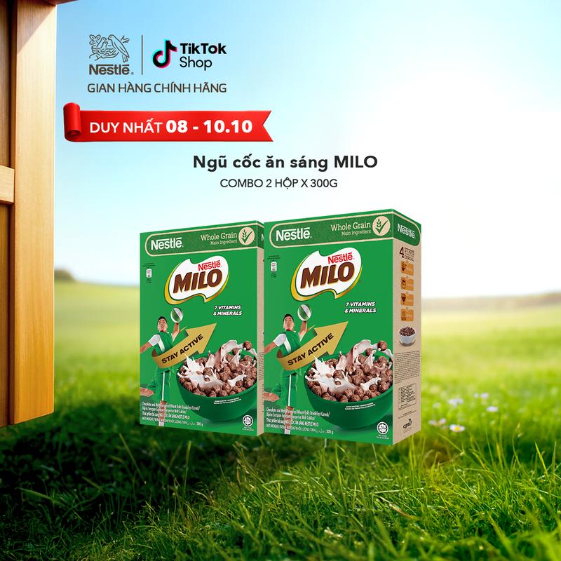 Nestlé VN Combo 2 Ngũ cốc ăn sáng MILO (Hộp 300g)-ST
