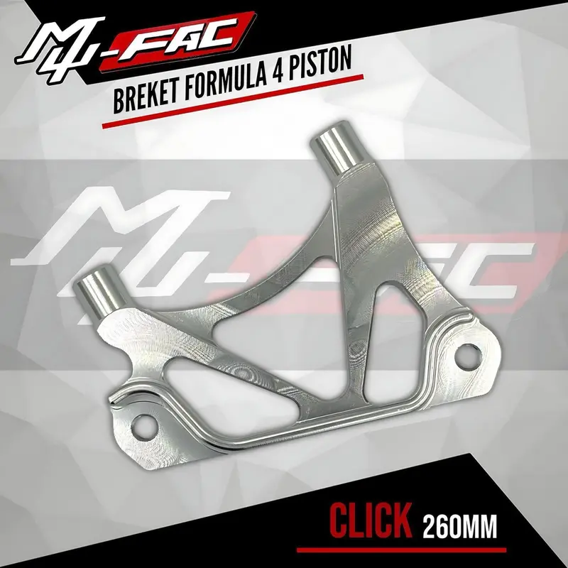BREKET KALIPER FORMULA 4 PISTON MUFAC VARIO MIO BEAT NMAX AEROX PCX NOUVO VIXION SONIC WAVE 110 7