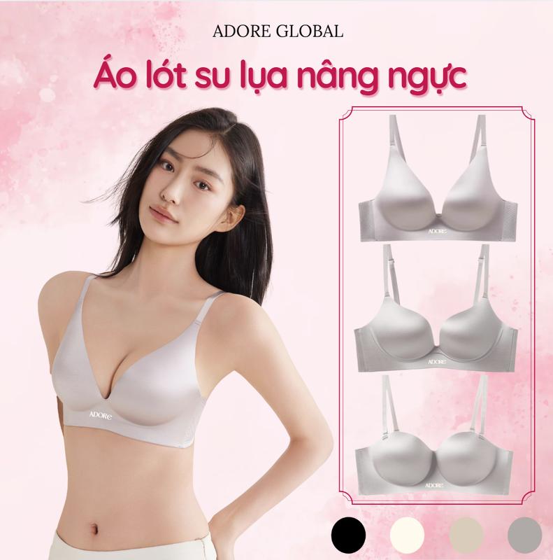 Mã Gộp Áo Lót Su Lụa Băng Đẩy Ngực ADORE - Áo Ngực Su Lụa Cao Cấp Áo Lót Nữ Không Gọng Đệm Dày Tạo khe Nâng Ngực Chống Chảy Xệ Áo Ngực Nữ Khoét Sâu Đẩy Ngực Tròn Đầy