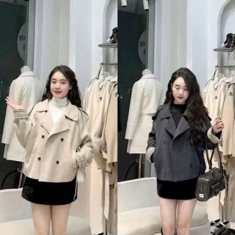 Có Lót Lụa Áo Khoác Dạ Ép Phối Tay Lên Form Xinh Dành Cho Các Nàng Vào Mùa Đông