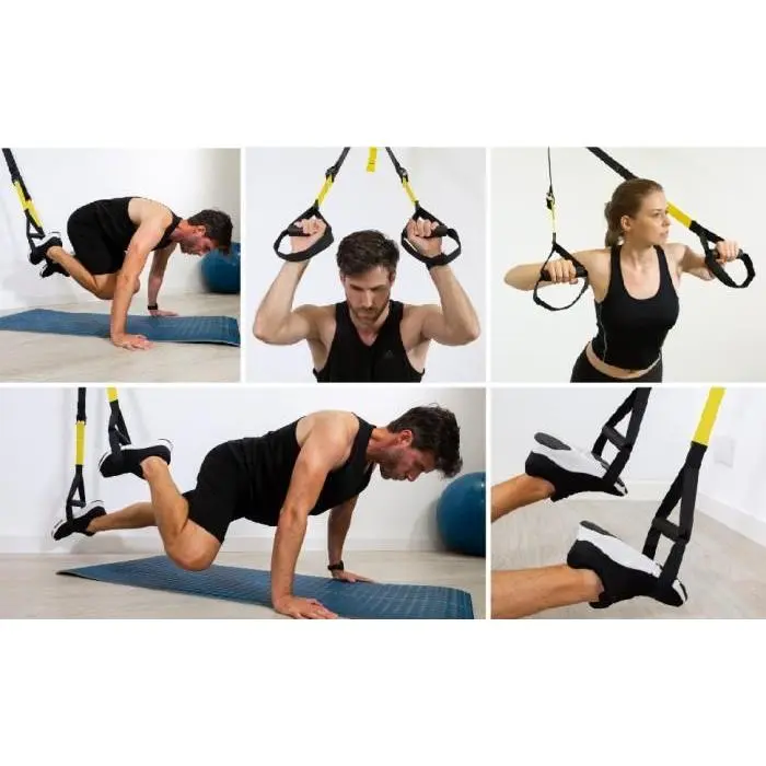 Tali TRXPRO 9 Elite original Suspension training kit body gym dapat tas+buku+dvd training (import)