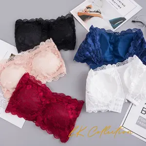 Bra Busa Tipis Tanpa Kawat Pakaian Dalam Wanita Remaja Kemben Renda Nyaman 015