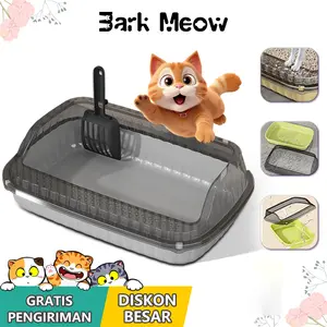 Cat Litter Box Pet Toilet Tempat Bak Pasir Kucing Tempat Pup Free Sekop