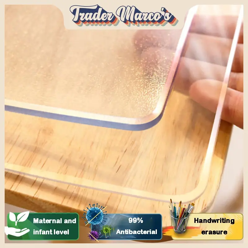 [SG Seller]2mm High temperature resistant Frosted PVC dining table cloth waterproof and oilre sistant plastic table mat