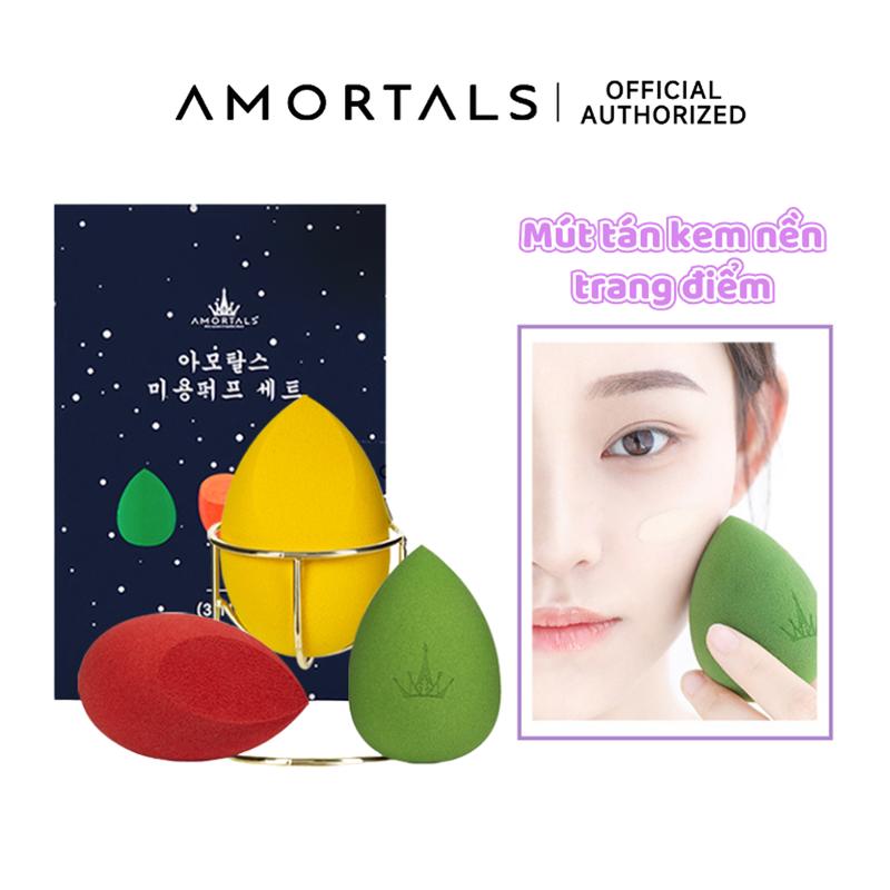 Bộ Mút Trang Điểm Quả Trứng Amortals Mút Trang Điểm Mút Đánh Phấn