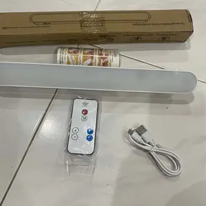 HINAR Lampu Dinding Magnetic LED Touch, Wireless Charging, Hanging, dengan Display Waktu untuk Belajar & Tidur