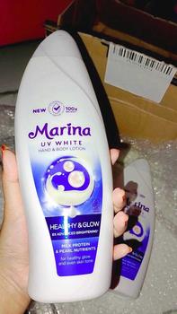 Product Review of Marina Hand Body Lotion UV White - Healthy & Glow [460 ml / 2 pcs] Exp : 09.2027 - Mencerahkan Kulit from N**a m**s m**🦋 1