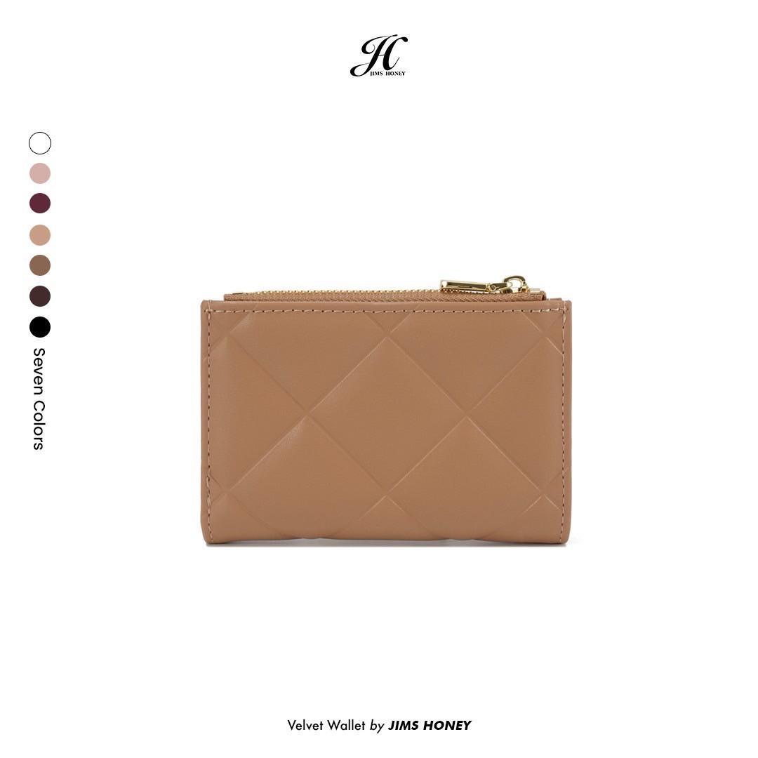 JIMS HONEY VELVET WALLET Dompet Kecil Lipat Wanita Cewek FREE BOX