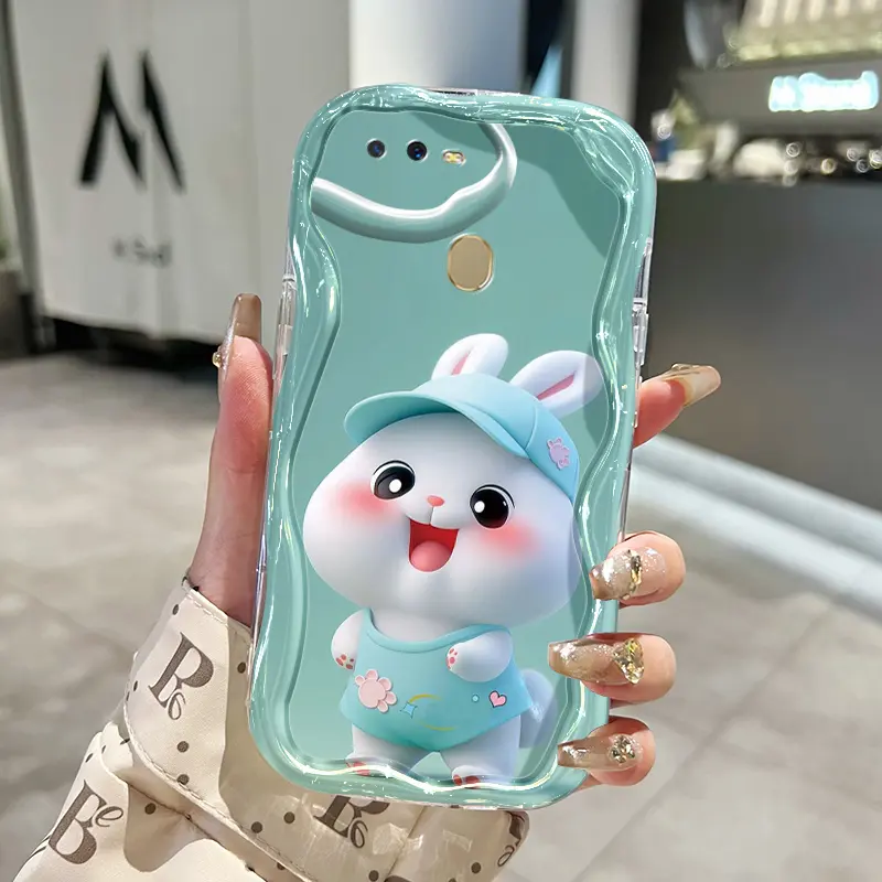 Casing Hp OPPO A7 A5s A12 A12s A11K Case Kelinci populer pola silikon baru Casing HP ganda pelindung Kesing sederhana Softcase