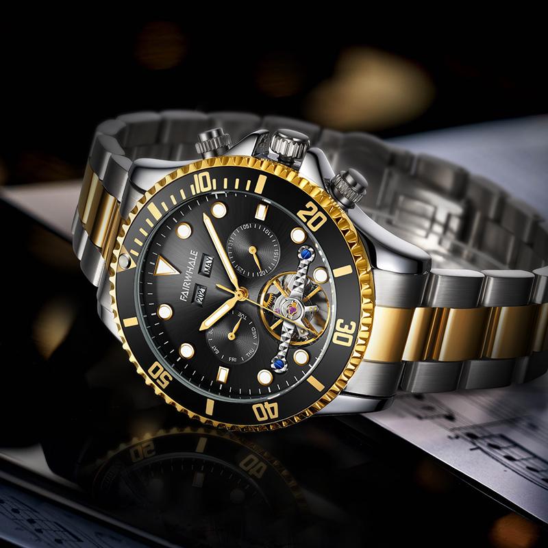 Đồng Hồ Cơ Lặn, Dành Cho Nam Giới, Màu Xanh Lá Cây Đánh Dấu Waffee, Thời Trang Ma, Không Thấm Nước, Dạ Quang, Đồng Hồ Thương Mại, 6010