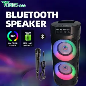 Speaker Bluetooth Portable Tonies899 4 inch X2 speaker atas bawah Free Micropone