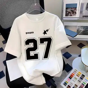 GF Kaos Wanita Boxy No. 27 Motif Printed Slim Fit T shirt Pria Oversize Basic Unisex Tee Katun Combed Bahan Nyaman Baju Atasan Wanita - Baju Boxy Oversize - Baju Angka Oversize - Kaos Distro -  Baju Skena Vintage