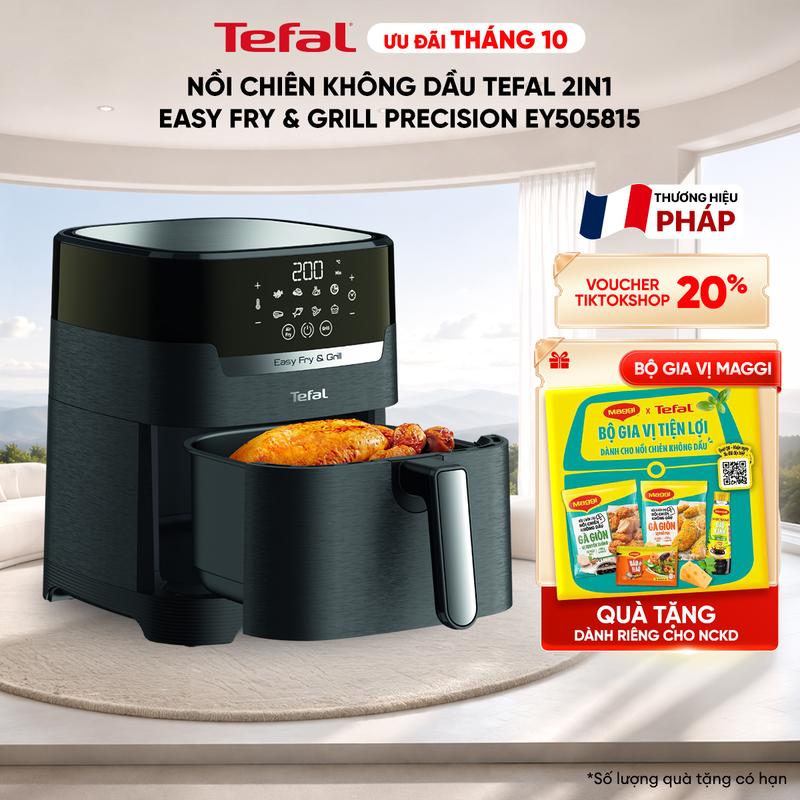 Nồi chiên không dầu Tefal 2in1 Easy Fry & Grill Precision EY505815 - 4.2L
