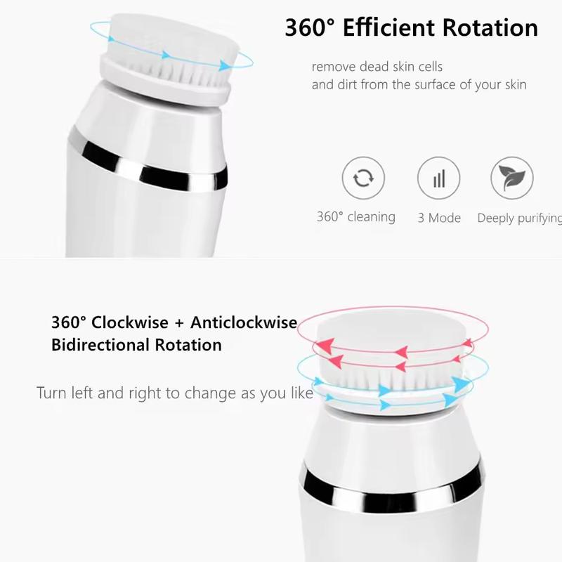 Máy Làm Sạch Da Mặt Bằng Silicon, Chống Thấm Nước, Có Thể Sạc Lại, Bàn Chải Mặt, Máy Làm Sạch Lỗ Chân Lông, Máy Làm Sạch Da Mặt Bằng Điện Bốn Trong Một 3