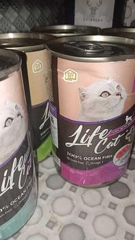 Product Review of MAKANAN KUCING LIFE CAT PLUS KALENG KITTEN ADULT 400GR + WHOLE FISH CHUNKY TUNA WITH MACKEREL SALMON BASAH CAN WET FOOD CAN MAKANAN BASAH KUCING DEWASA DAN ANAKAN from l**a 0