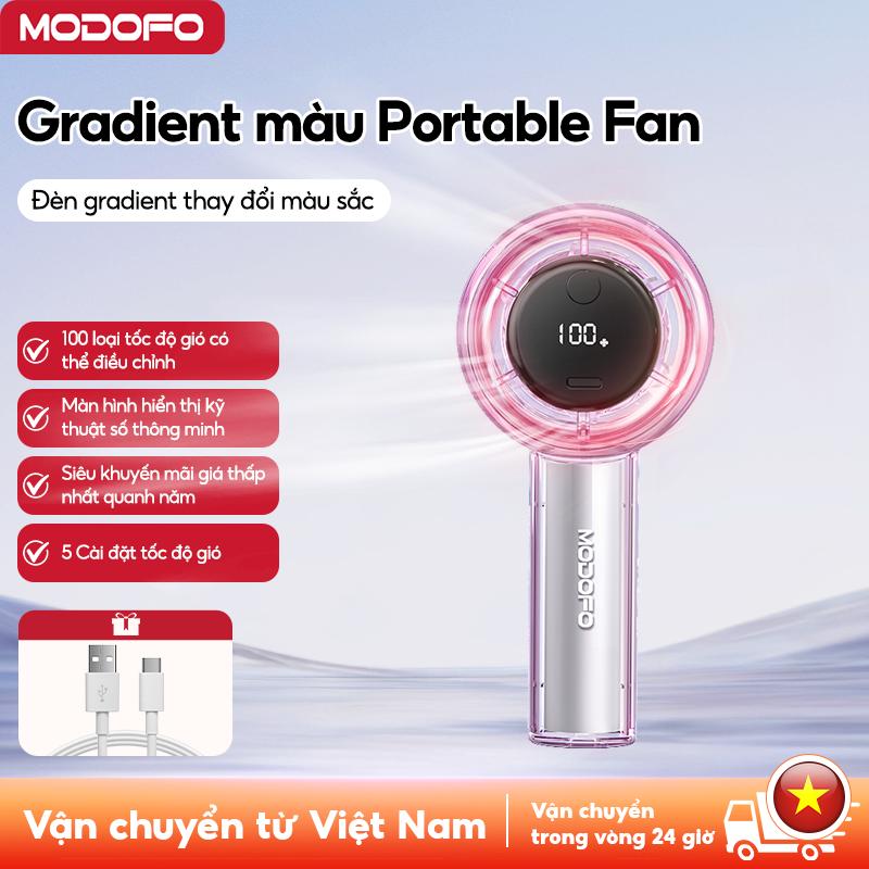   MODOFO x KOC xCOD  Quạt cầm tay tốc độ cao 2025 100 tốc độ gió màn hình kỹ thuật số pin 3600 mAh sử dụng 5-12 giờ  bảo hành chính hãng 36 tháng  Sạc dự phòng USB thích hợp làm quà tặng Tết phụ kiện quà tặng cặp đôi 