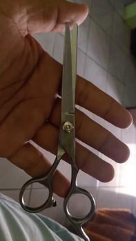 Product Review of Gunting Potong Rambut Stainless Penipis Sasak Flat  Salon Barbershop Pangkas Rambut Steel from U**i N**O 0