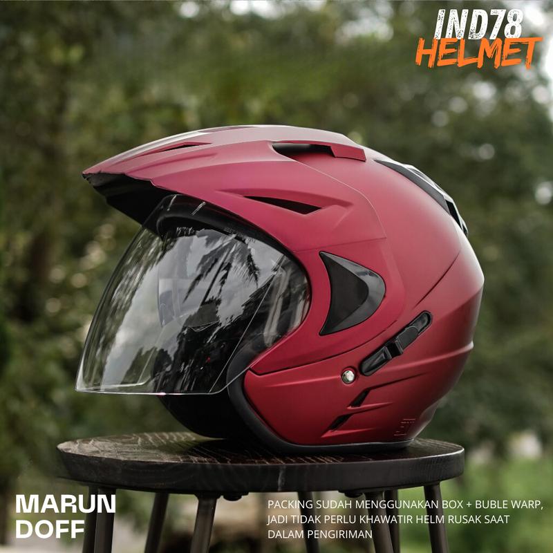 INK Helm JP8 Double Visor Half face SNI Motorcycle 6